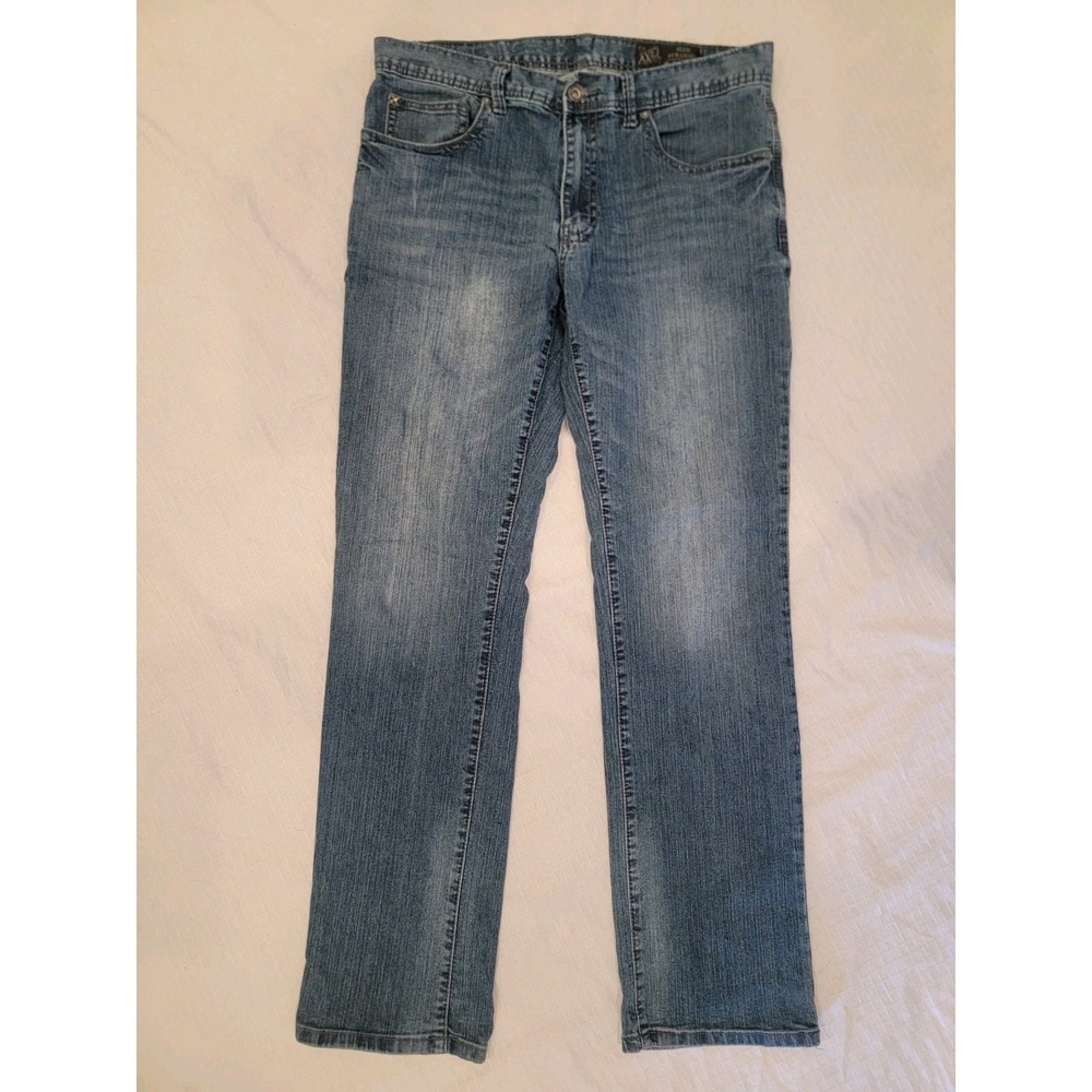 TK Axel jeans: Slim Straight fit, Medium Wash, Embroidered Pockets Mens‎ 34x34